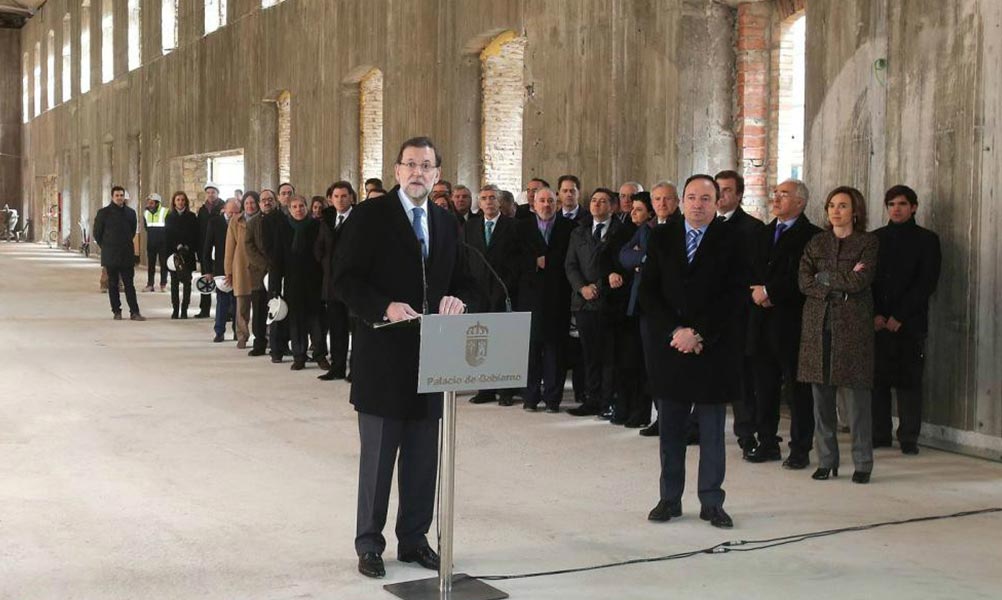 RAJOY visits the works of the Palace of Justice of La Rioja