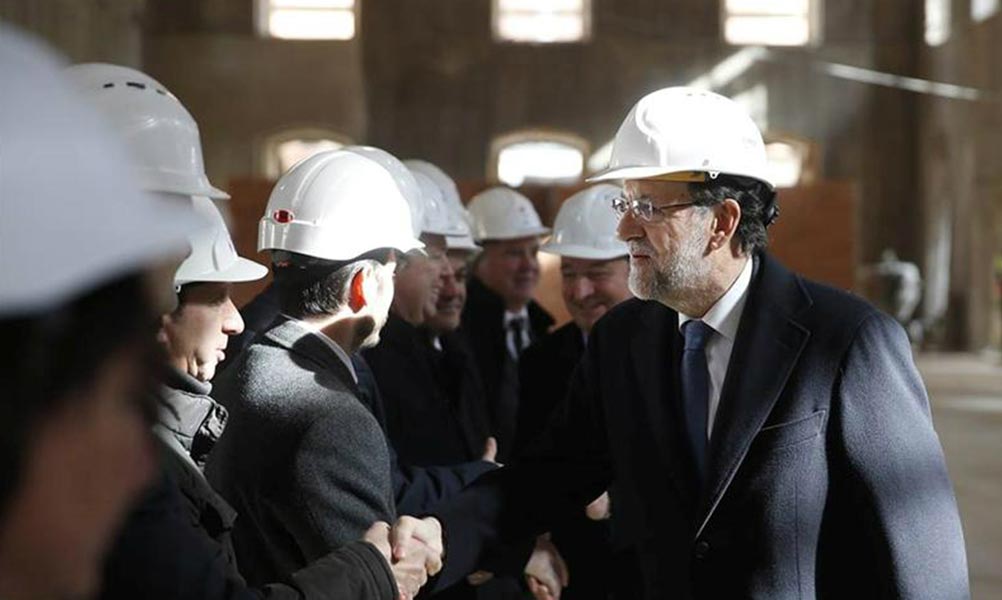 RAJOY visits the works of the Palace of Justice of La Rioja