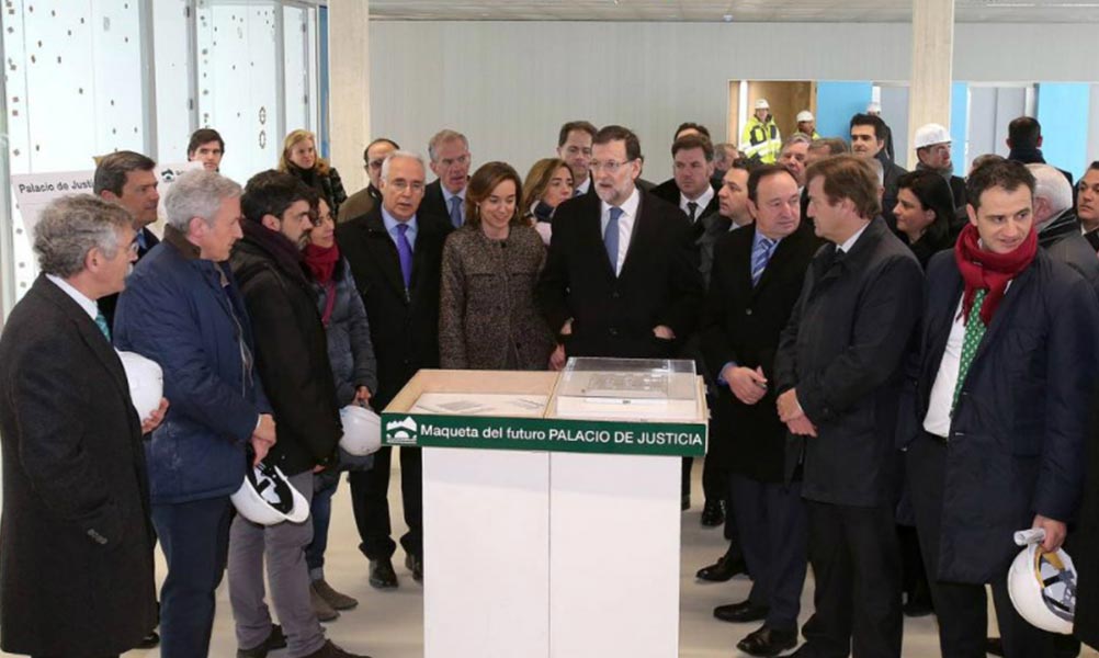 RAJOY visits the works of the Palace of Justice of La Rioja