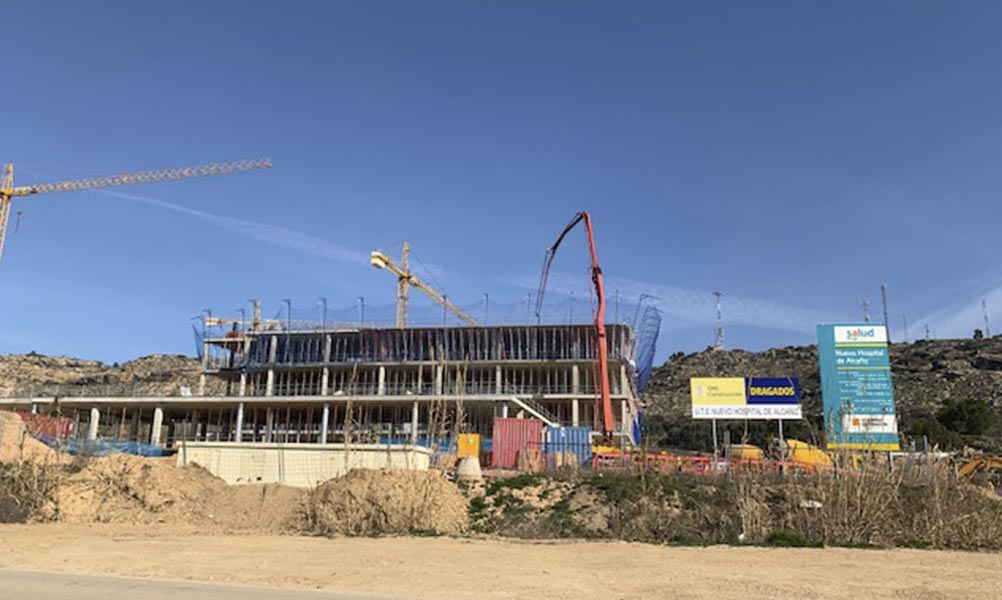 obras hospital alcaniz fachada