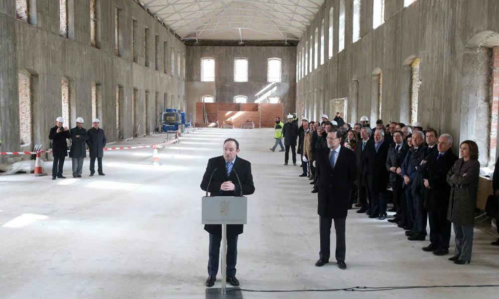 RAJOY visits the works of the Palace of Justice of La Rioja